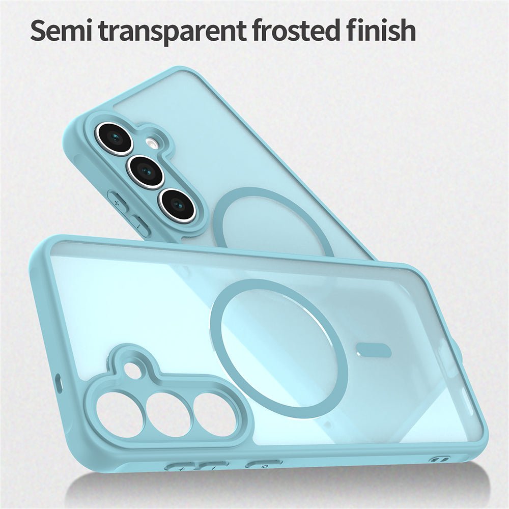 Techsuit Samsung Galaxy S25 FE - Σκληρή Θήκη με Πλαίσιο Σιλικόνης και MagSafe - HaloFrost II MagSafe - Mint Green