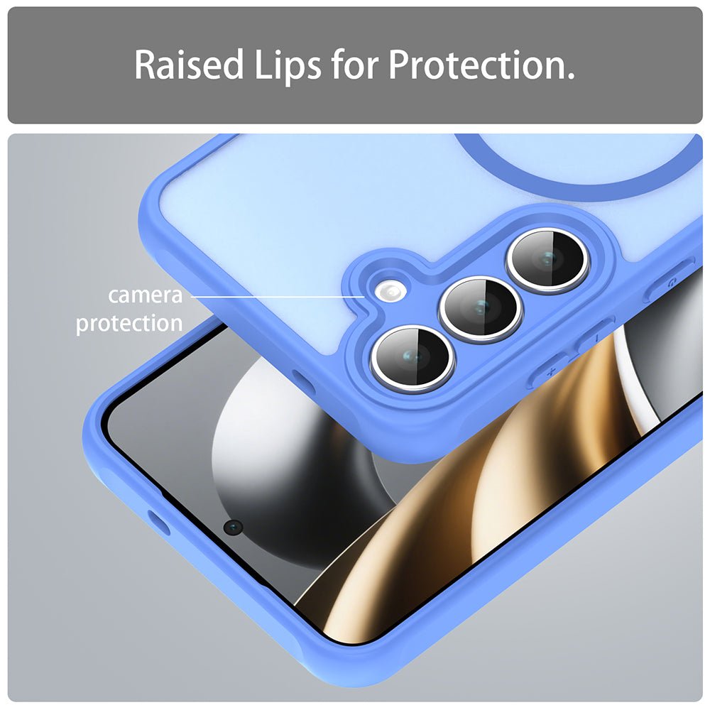 Techsuit Samsung Galaxy S25 FE - Σκληρή Θήκη με Πλαίσιο Σιλικόνης και MagSafe - HaloFrost II MagSafe - Sky Blue