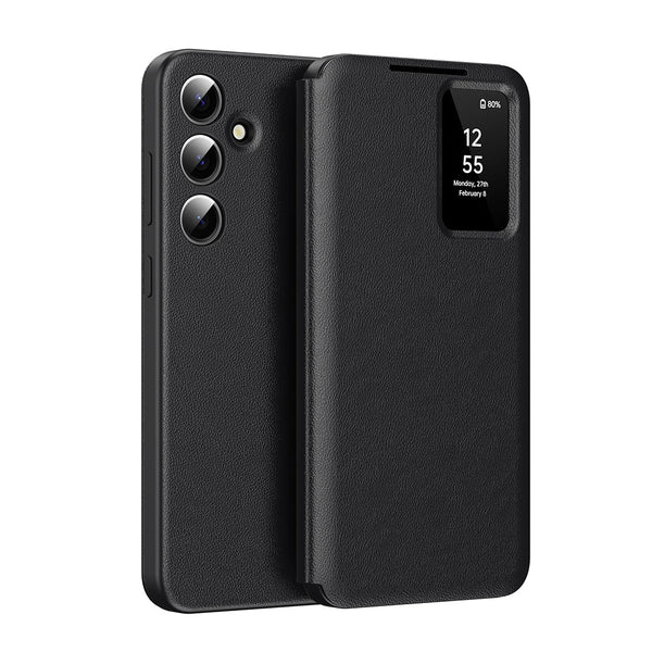 Techsuit Samsung Galaxy S25 FE - Θήκη Βιβλίο με Θέση για 1 Κάρτα - SmartView Series - Black
