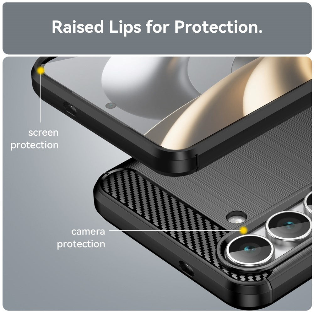 Techsuit Samsung Galaxy S25 FE - Θήκη Σιλικόνης TPU - Carbon Silicone - Black