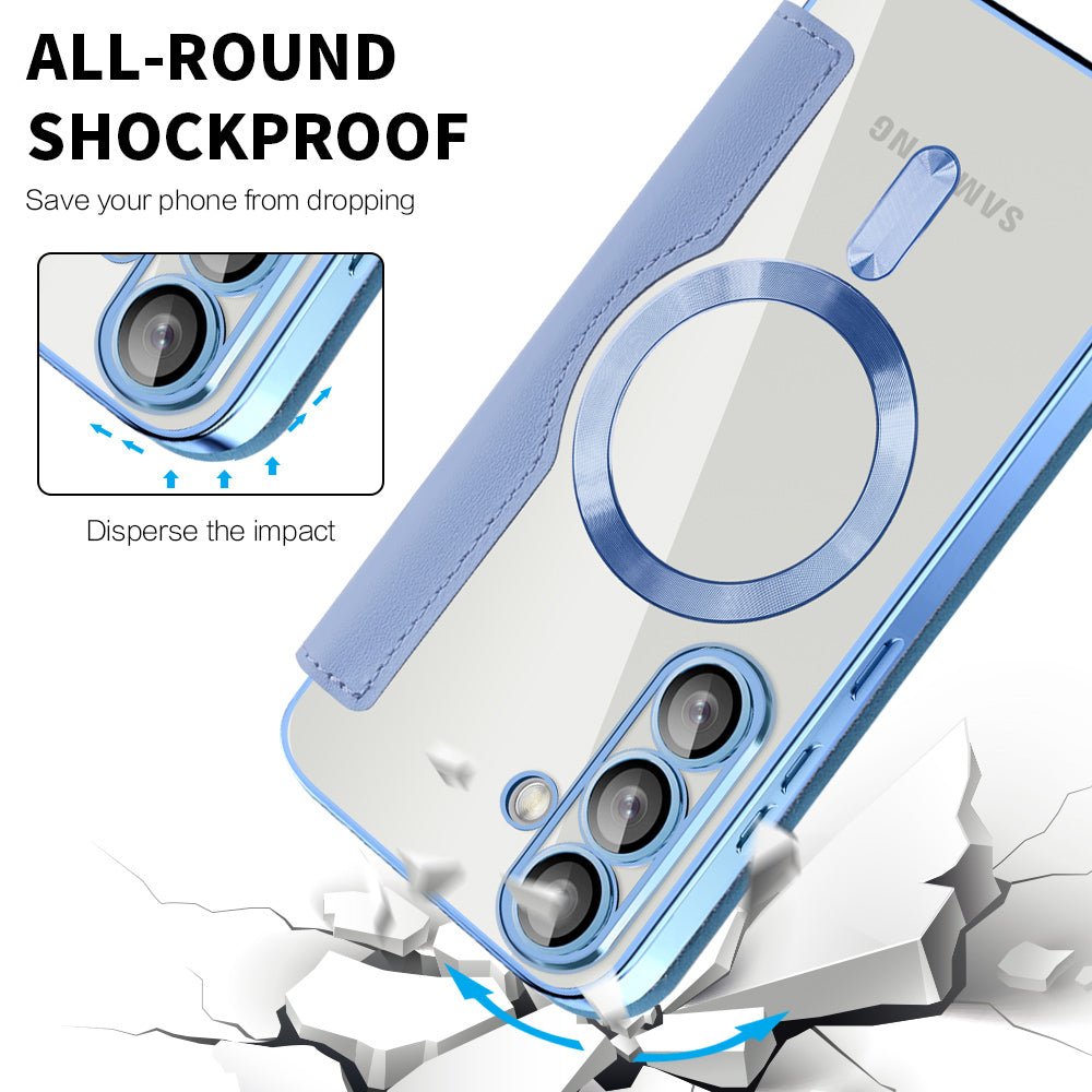 Techsuit Samsung Galaxy S25 Plus - Θήκη Βιβλίο με MagSafe με Υποδοχές Καρτών και RFID Προστασία - SmartMag Book Case - Light Blue
