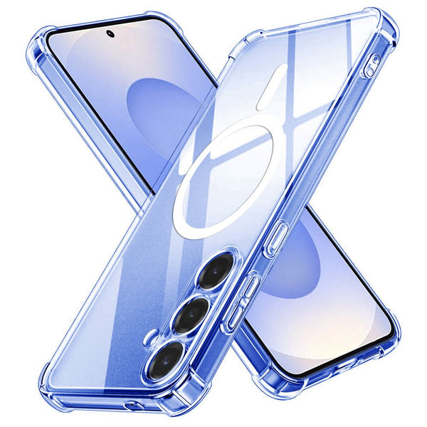 Techsuit Samsung Galaxy S25 - Θήκη Σιλικόνης με Ενισχυμένες Γωνίες και MagSafe - Shockproof Clear Silicone MagSafe - Clear