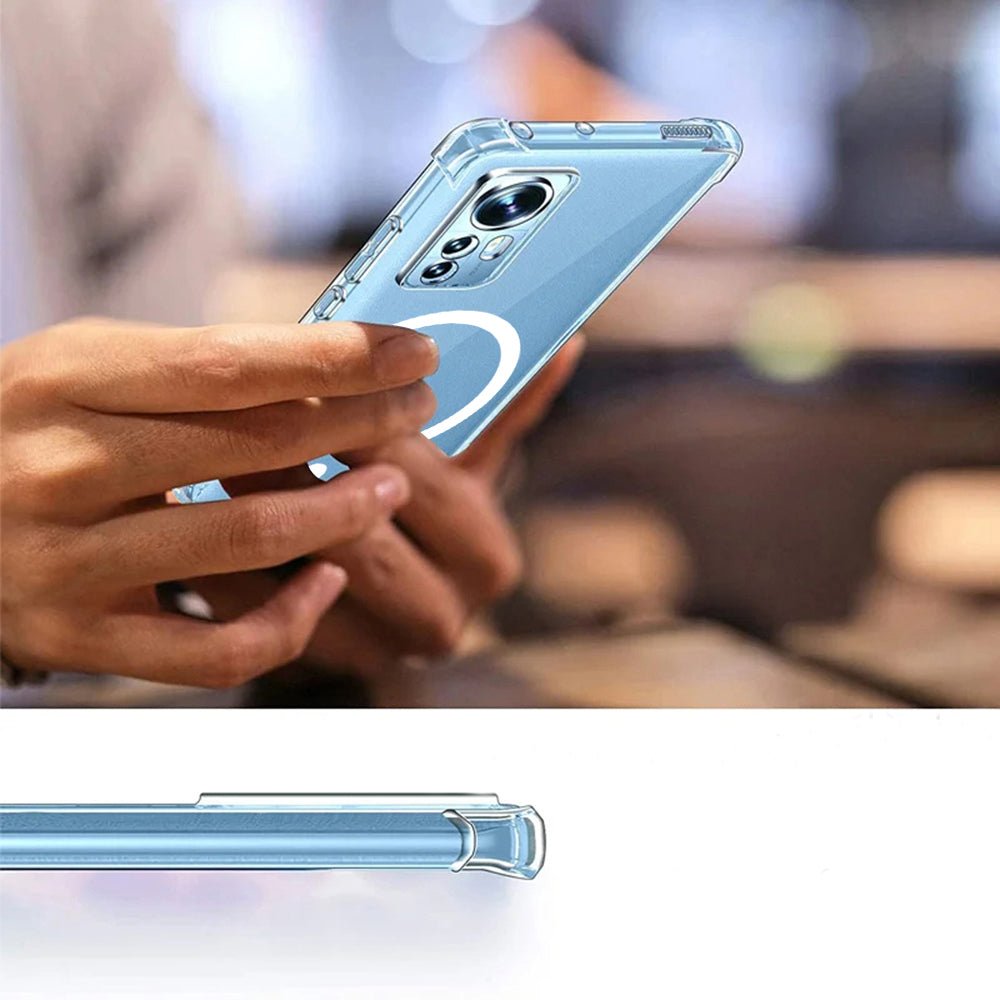 Techsuit Samsung Galaxy S25 - Θήκη Σιλικόνης με Ενισχυμένες Γωνίες και MagSafe - Shockproof Clear Silicone MagSafe - Clear