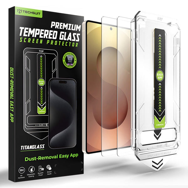 Techsuit Samsung Galaxy S25 Ultra - Σετ με 2 Αντιχαρακτικά Γυαλιά Οθόνης - TitanGlass CrystalHD - Clear