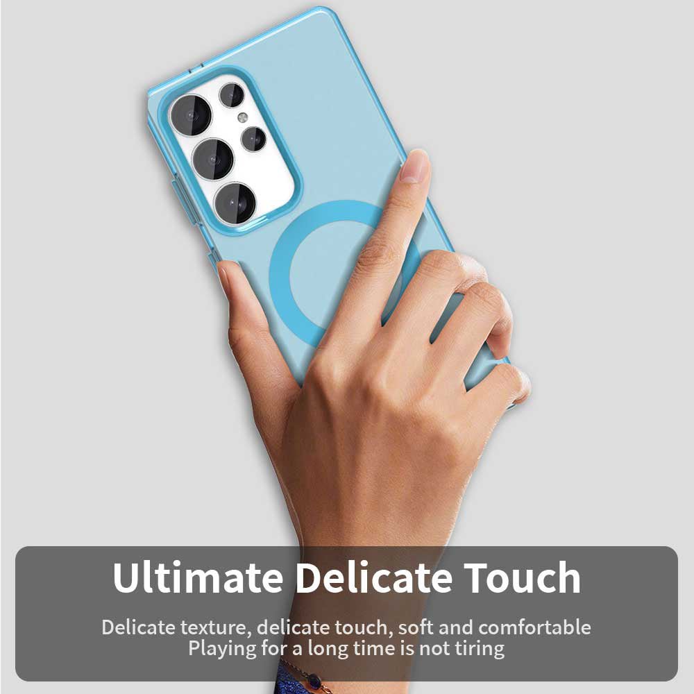 Techsuit Samsung Galaxy S25 Ultra - Σκληρή Θήκη με Πλαίσιο Σιλικόνης και MagSafe - CandyCase MagSafe - Blue
