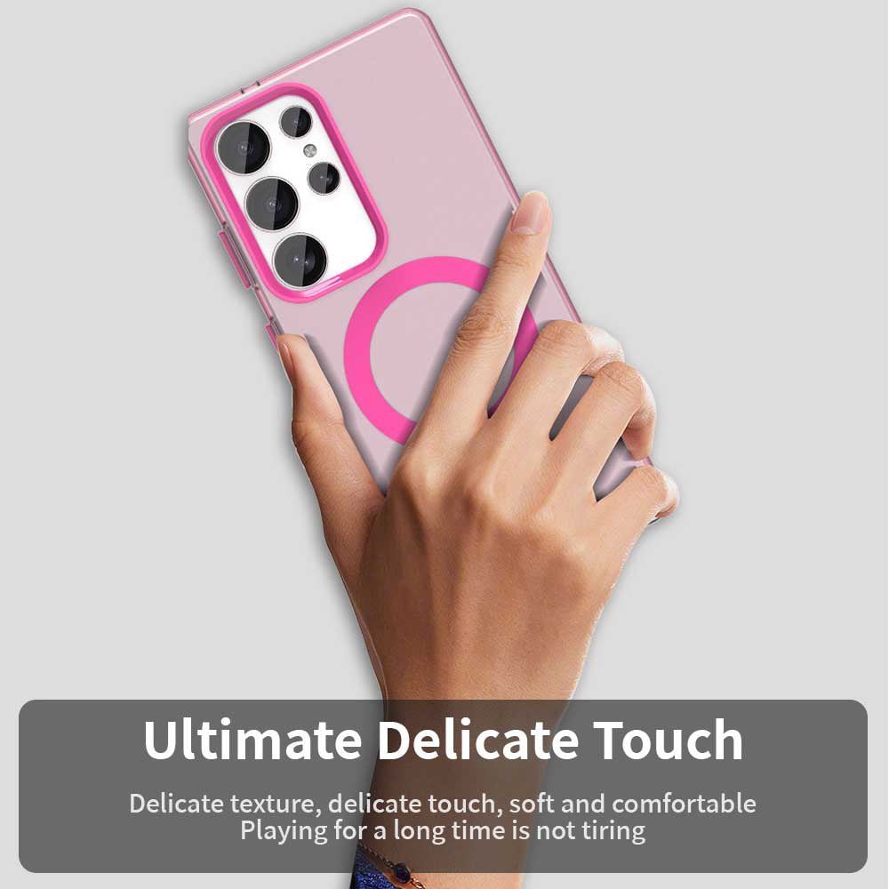 Techsuit Samsung Galaxy S25 Ultra - Σκληρή Θήκη με Πλαίσιο Σιλικόνης και MagSafe - CandyCase MagSafe - Pink