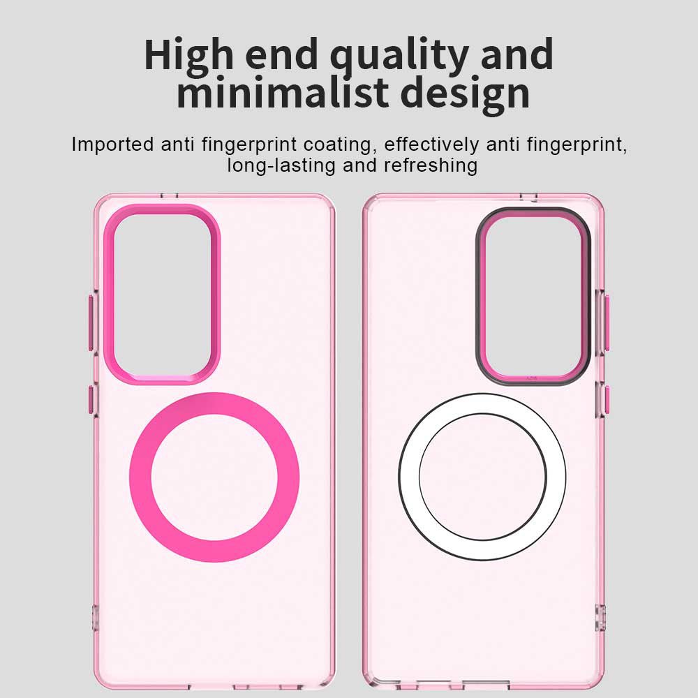Techsuit Samsung Galaxy S25 Ultra - Σκληρή Θήκη με Πλαίσιο Σιλικόνης και MagSafe - CandyCase MagSafe - Pink