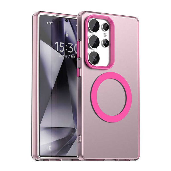 Techsuit Samsung Galaxy S25 Ultra - Σκληρή Θήκη με Πλαίσιο Σιλικόνης και MagSafe - CandyCase MagSafe - Pink