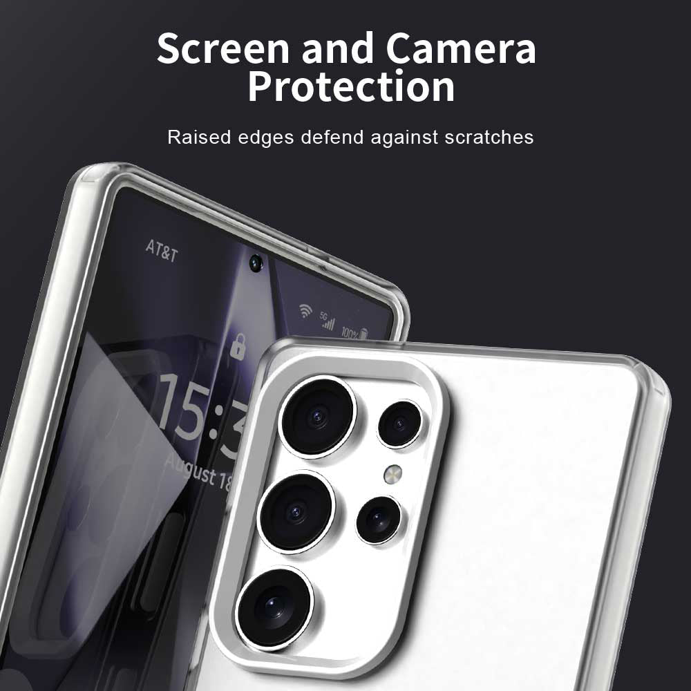 Techsuit Samsung Galaxy S25 Ultra - Σκληρή Θήκη με Πλαίσιο Σιλικόνης και MagSafe - CandyCase MagSafe - White
