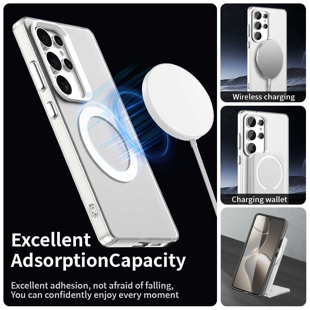 Techsuit Samsung Galaxy S25 Ultra - Σκληρή Θήκη με Πλαίσιο Σιλικόνης και MagSafe - CandyCase MagSafe - White