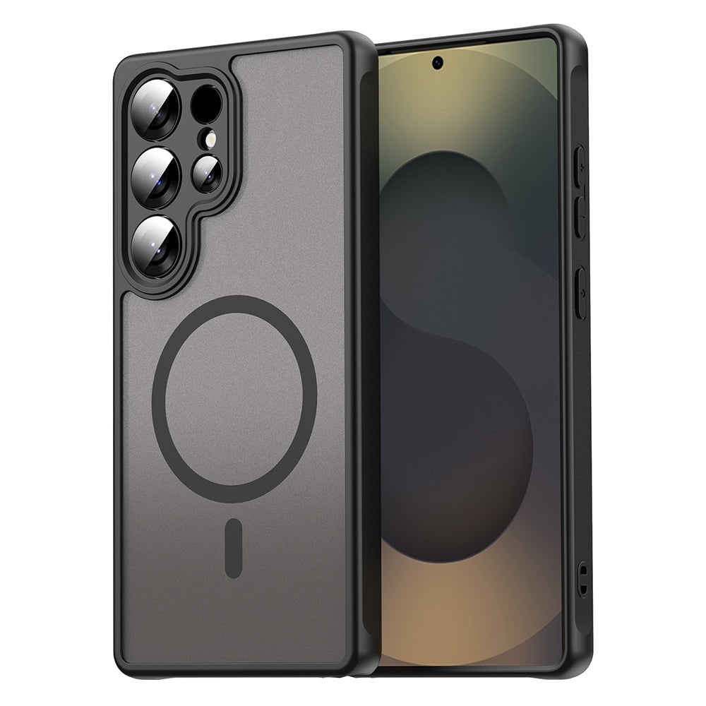 Techsuit Samsung Galaxy S25 Ultra - Σκληρή Θήκη με Πλαίσιο Σιλικόνης και MagSafe - HaloFrost II MagSafe - Black