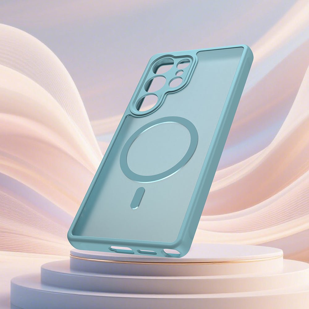 Techsuit Samsung Galaxy S25 Ultra - Σκληρή Θήκη με Πλαίσιο Σιλικόνης και MagSafe - HaloFrost II MagSafe - Mint Green