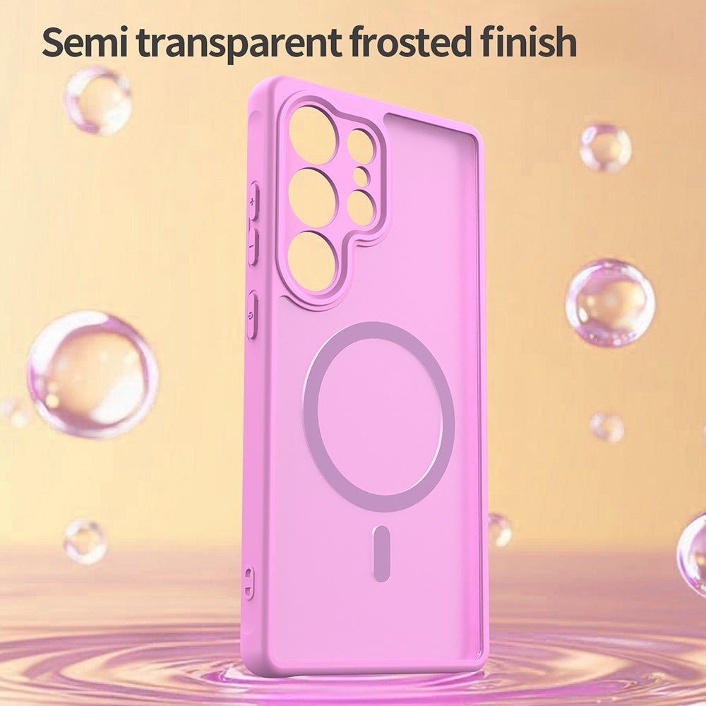 Techsuit Samsung Galaxy S25 Ultra - Σκληρή Θήκη με Πλαίσιο Σιλικόνης και MagSafe - HaloFrost II MagSafe - Pink
