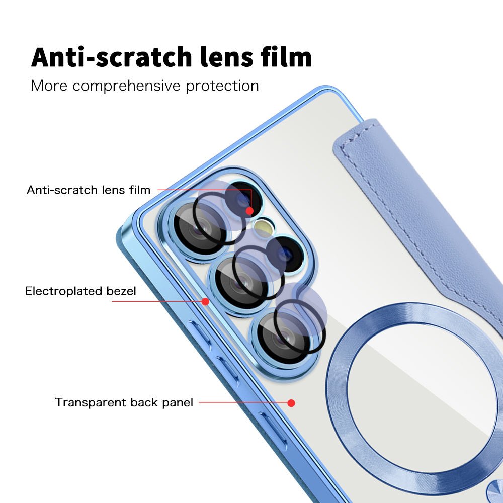Techsuit Samsung Galaxy S25 Ultra - Θήκη Βιβλίο με MagSafe με Υποδοχές Καρτών και RFID Προστασία - SmartMag Book Case - Light Blue