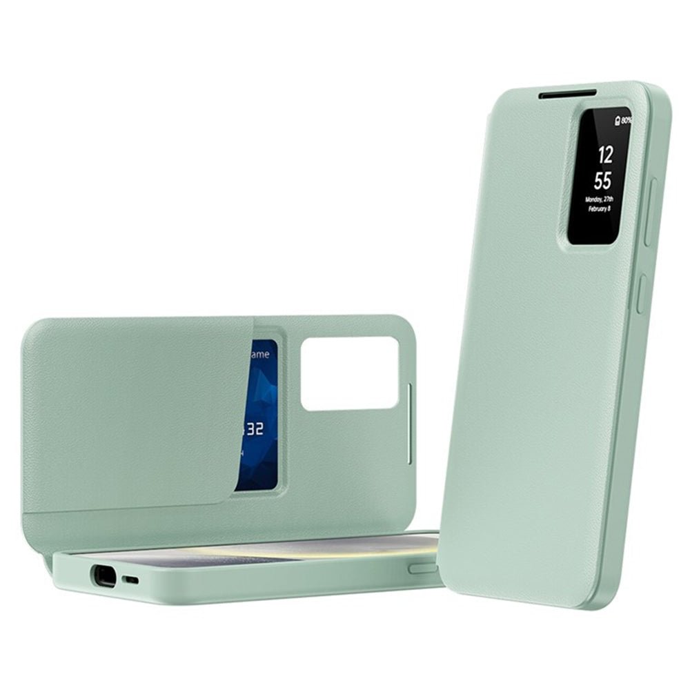 Techsuit Samsung Galaxy S25 Ultra - Θήκη Βιβλίο με Θέση για 1 Κάρτα - SmartView Series - Green