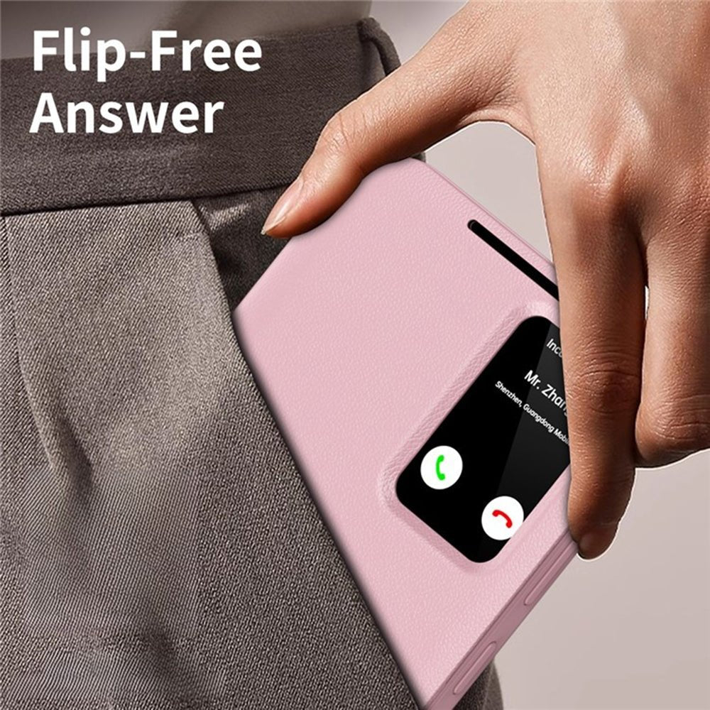 Techsuit Samsung Galaxy S25 Ultra - Θήκη Βιβλίο με Θέση για 1 Κάρτα - SmartView Series - Pink
