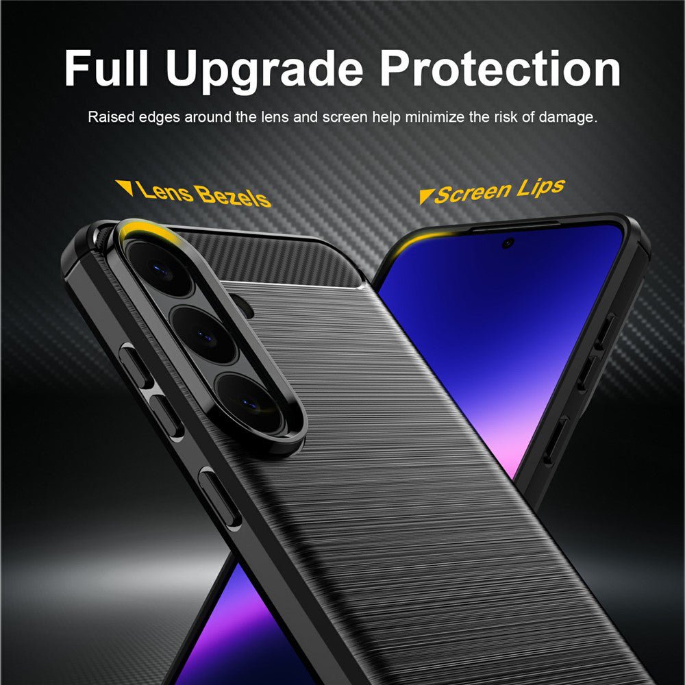 Techsuit Samsung Galaxy S26 FE / S25 FE - Θήκη Σιλικόνης TPU - Carbon Silicone - Black