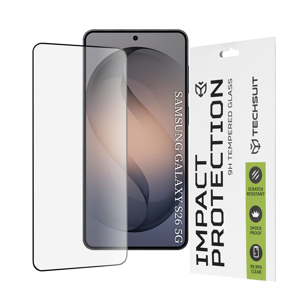 Techsuit Samsung Galaxy S26 - Full Screen Full Glue Αντιχαρακτικό Γυαλί Οθόνης 9H - Black