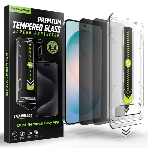 Techsuit Samsung Galaxy S26 Plus - Σετ με 2 Αντιχαρακτικά Γυαλιά Οθόνης - TitanGlass CrystalHD - Privacy