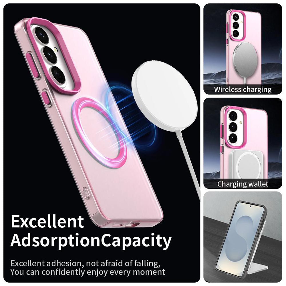 Techsuit Samsung Galaxy S26 Plus - Σκληρή Θήκη με Πλαίσιο Σιλικόνης και MagSafe - CandyCase MagSafe - Pink