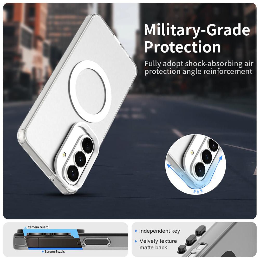 Techsuit Samsung Galaxy S26 Plus - Σκληρή Θήκη με Πλαίσιο Σιλικόνης και MagSafe - CandyCase MagSafe - White