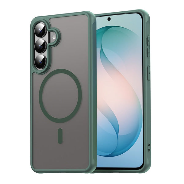 Techsuit Samsung Galaxy S26 Plus - Σκληρή Θήκη με Πλαίσιο Σιλικόνης και MagSafe - HaloFrost II MagSafe - Green