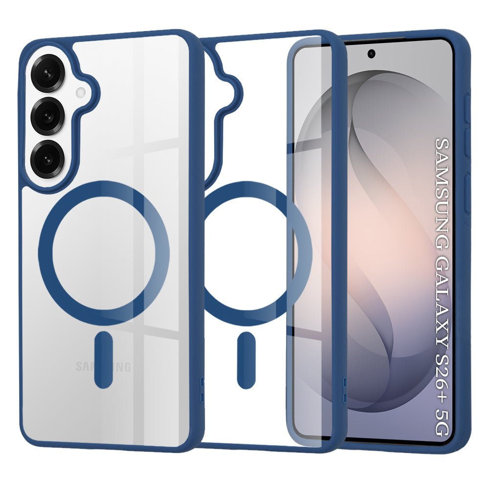 Techsuit Samsung Galaxy S26 Plus - Σκληρή Θήκη με Πλαίσιο Σιλικόνης - MagSafe Pro - Clear / Blue
