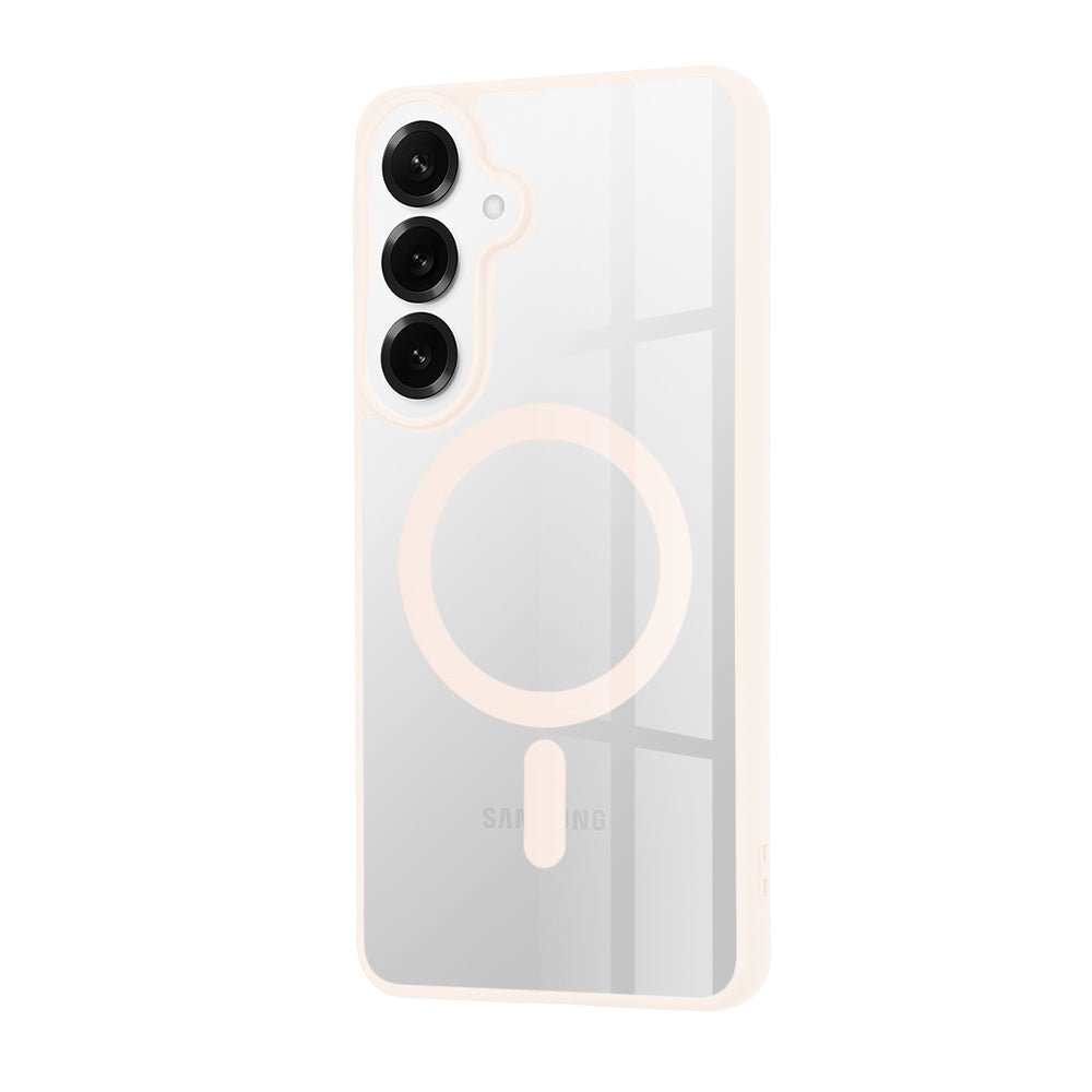 Techsuit Samsung Galaxy S26 Plus - Σκληρή Θήκη με Πλαίσιο Σιλικόνης - MagSafe Pro - Clear / Nude Pink