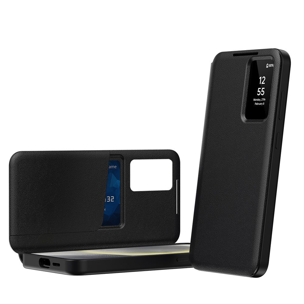 Techsuit Samsung Galaxy S26 Plus - Θήκη Βιβλίο με Θέση για 1 Κάρτα - SmartView Series - Black