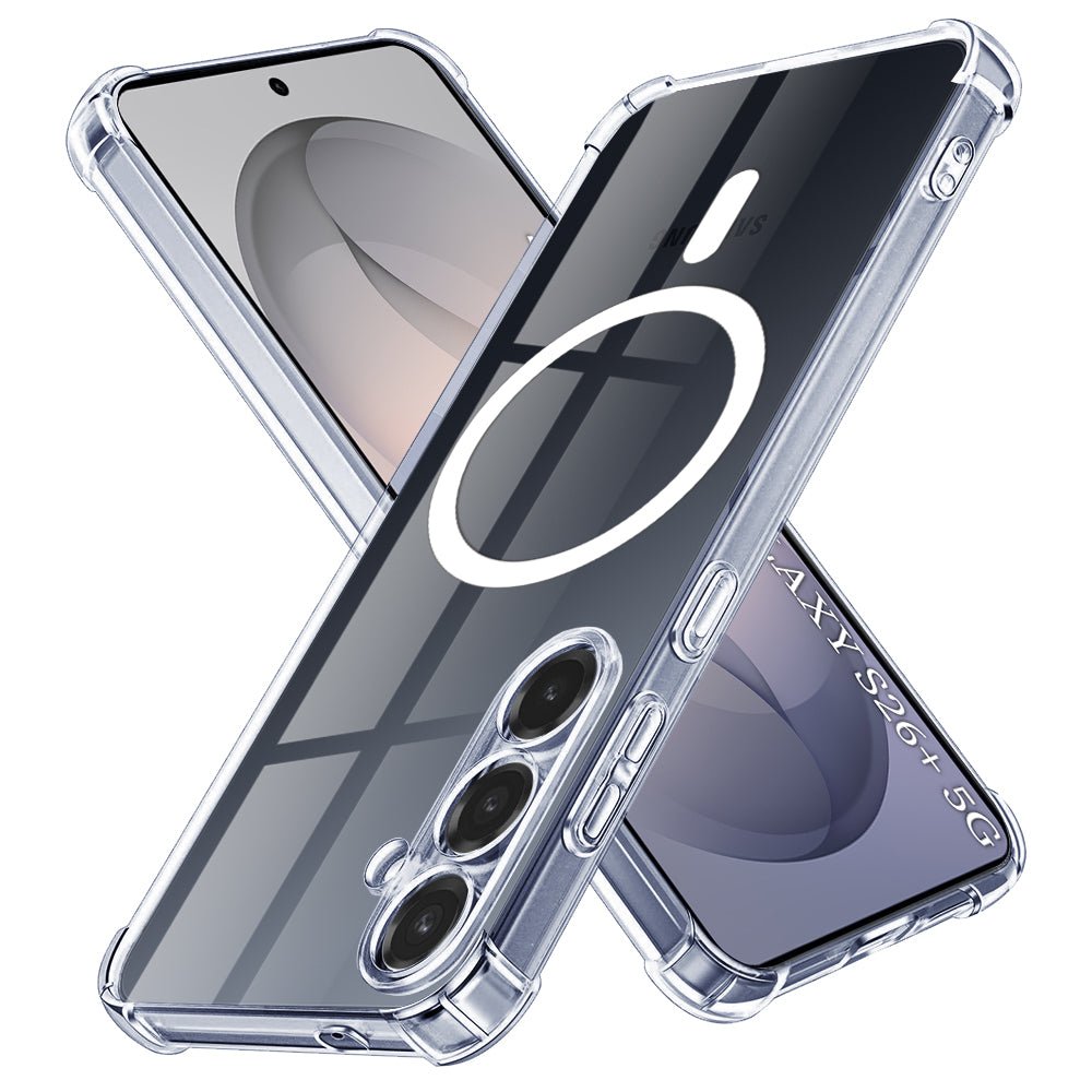 Techsuit Samsung Galaxy S26 Plus - Θήκη Σιλικόνης με Ενισχυμένες Γωνίες και MagSafe - Shockproof Clear Silicone MagSafe - Clear