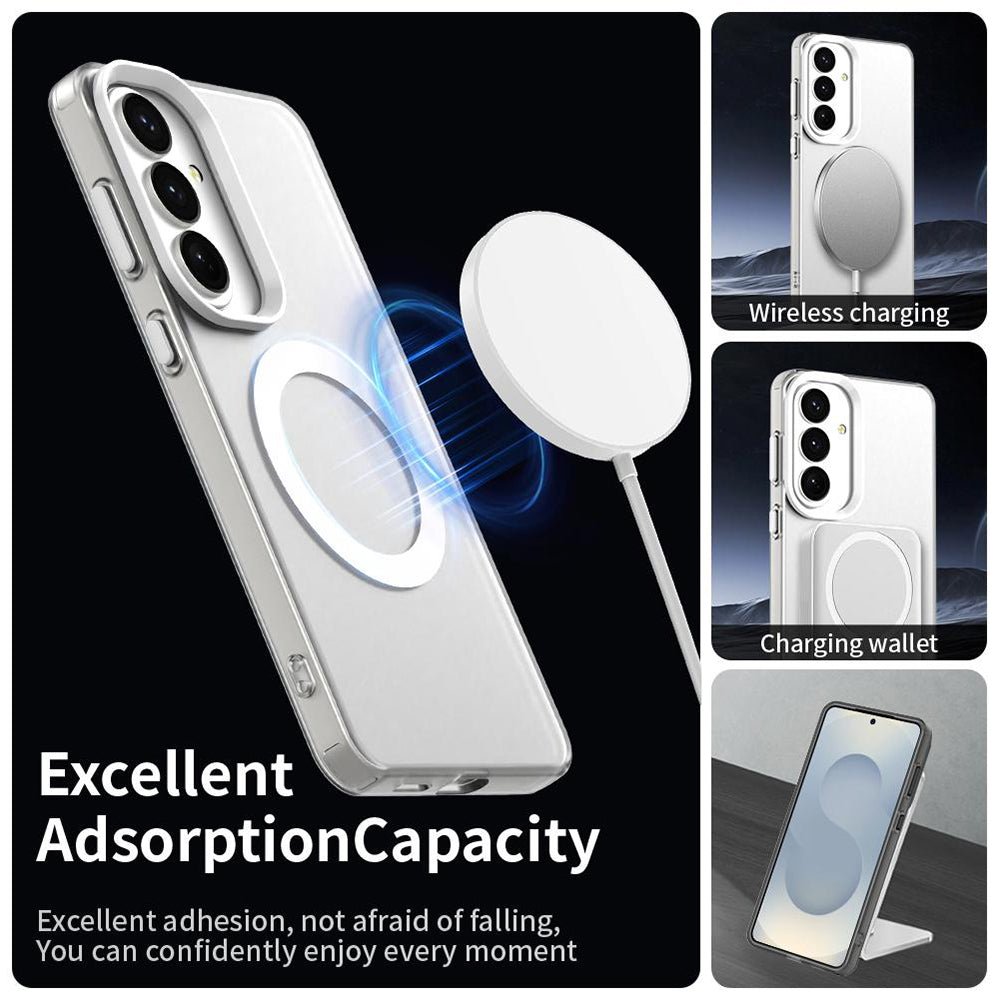 Techsuit Samsung Galaxy S26 - Σκληρή Θήκη με Πλαίσιο Σιλικόνης και MagSafe - CandyCase MagSafe - White