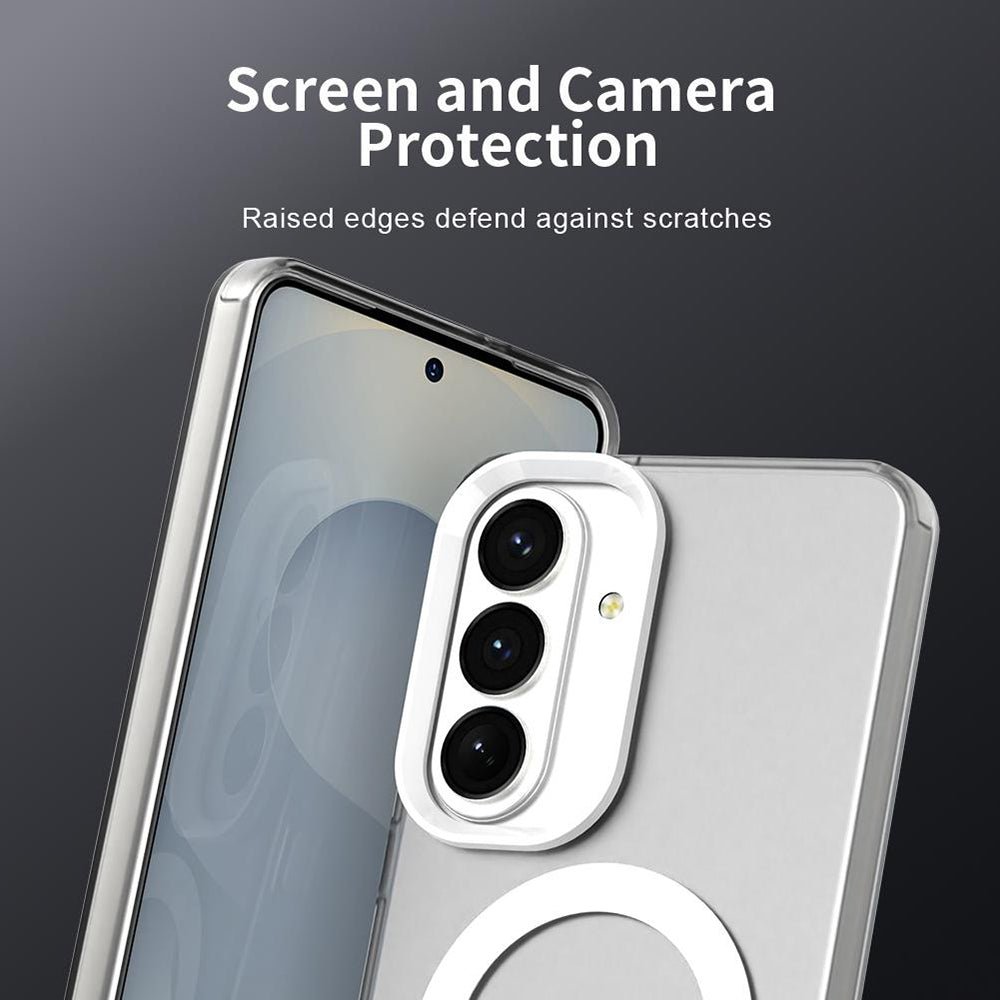 Techsuit Samsung Galaxy S26 - Σκληρή Θήκη με Πλαίσιο Σιλικόνης και MagSafe - CandyCase MagSafe - White