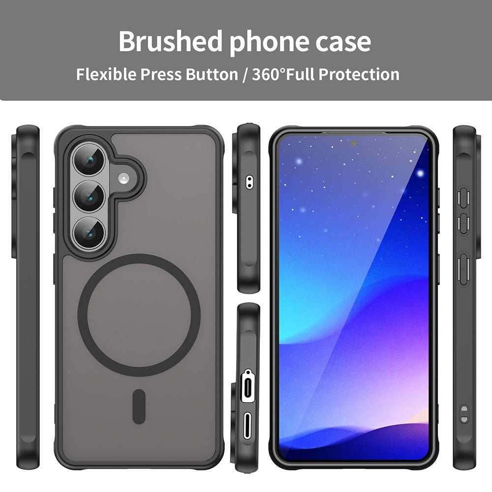 Techsuit Samsung Galaxy S26 - Σκληρή Θήκη με Πλαίσιο Σιλικόνης και MagSafe - HaloFrost II MagSafe - Black