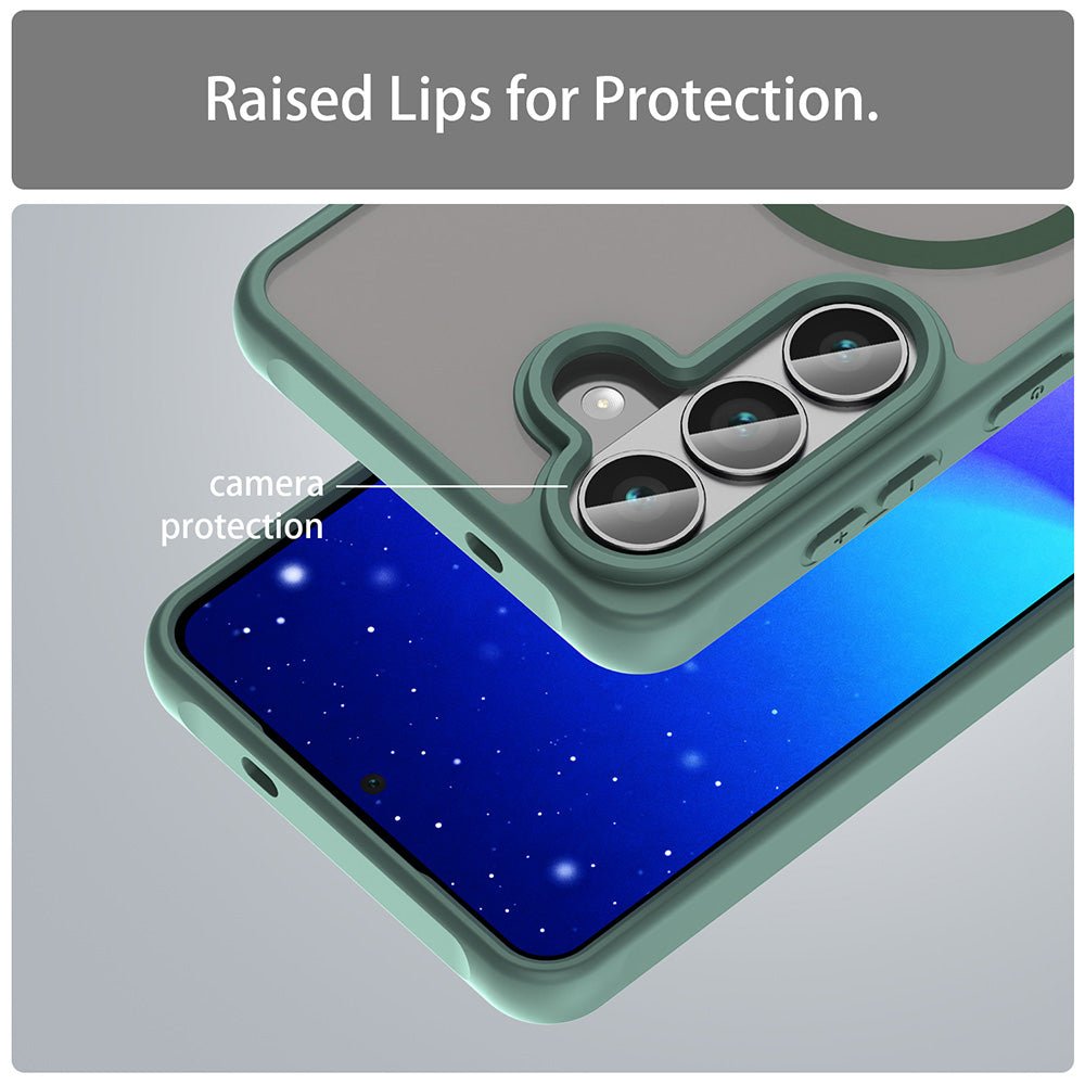 Techsuit Samsung Galaxy S26 - Σκληρή Θήκη με Πλαίσιο Σιλικόνης και MagSafe - HaloFrost II MagSafe - Green