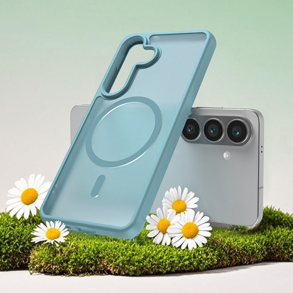 Techsuit Samsung Galaxy S26 - Σκληρή Θήκη με Πλαίσιο Σιλικόνης και MagSafe - HaloFrost II MagSafe - Mint Green