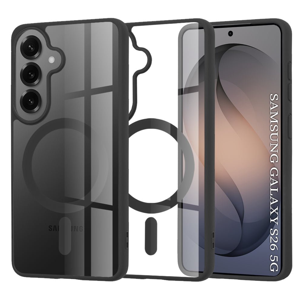 Techsuit Samsung Galaxy S26 - Σκληρή Θήκη με Πλαίσιο Σιλικόνης - MagSafe Pro - Clear / Black