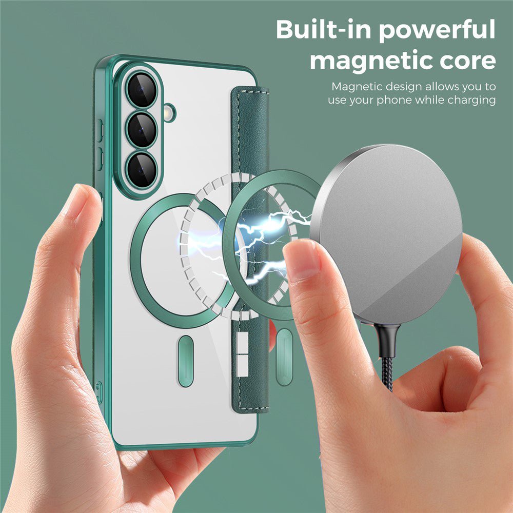 Techsuit Samsung Galaxy S26 - Θήκη Βιβλίο με MagSafe με Υποδοχές Καρτών και RFID Προστασία - SmartMag Book Case - Green