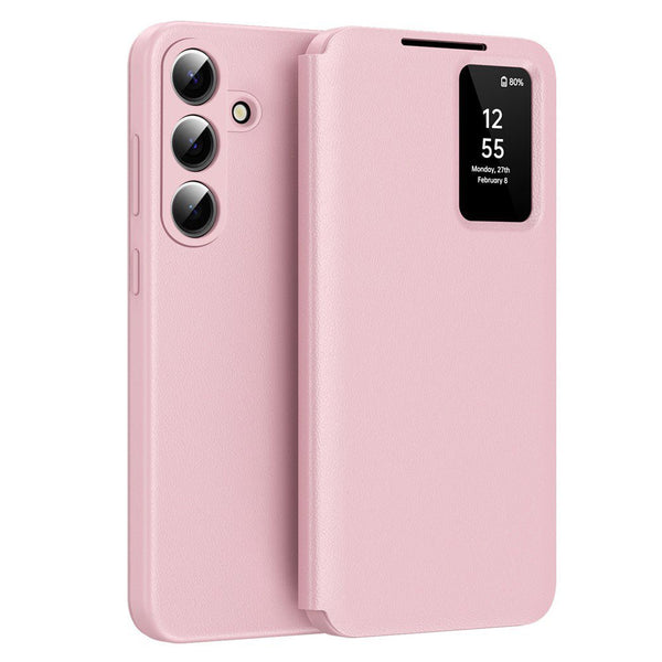 Techsuit Samsung Galaxy S26 - Θήκη Βιβλίο με Θέση για 1 Κάρτα - SmartView Series - Pink