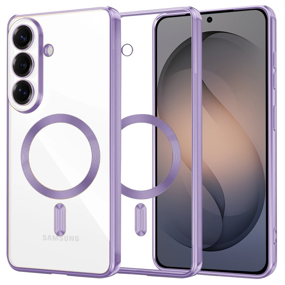 Techsuit Samsung Galaxy S26 - Θήκη Σιλικόνης - Luxury Crystal MagSafe - Light Purple / Clear
