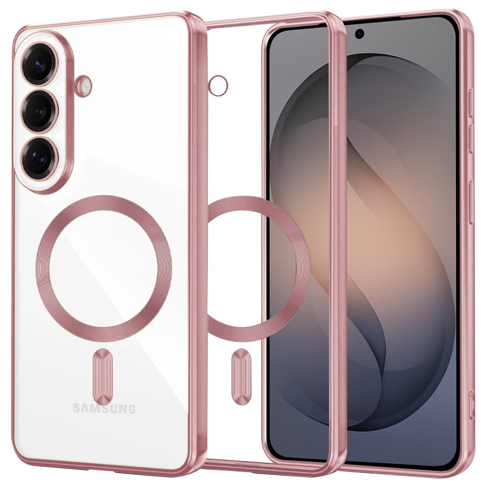 Techsuit Samsung Galaxy S26 - Θήκη Σιλικόνης - Luxury Crystal MagSafe - Pink / Clear
