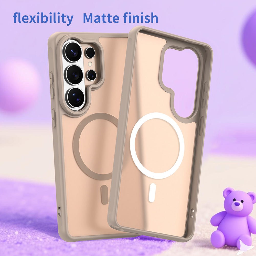 Techsuit Samsung Galaxy S26 Ultra - Σκληρή Θήκη με Πλαίσιο Σιλικόνης και MagSafe - HaloFrost II MagSafe - Gold