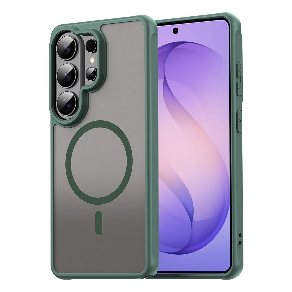 Techsuit Samsung Galaxy S26 Ultra - Σκληρή Θήκη με Πλαίσιο Σιλικόνης και MagSafe - HaloFrost II MagSafe - Green