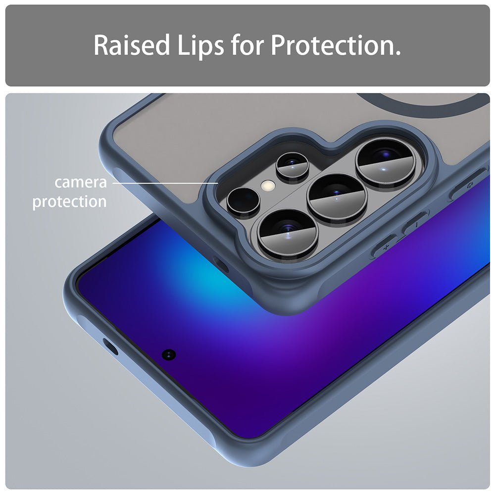 Techsuit Samsung Galaxy S26 Ultra - Σκληρή Θήκη με Πλαίσιο Σιλικόνης και MagSafe - HaloFrost II MagSafe - Navy Blue