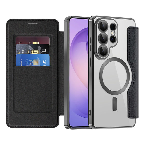 Techsuit Samsung Galaxy S26 Ultra - Θήκη Βιβλίο με MagSafe με Υποδοχές Καρτών και RFID Προστασία - SmartMag Book Case - Black