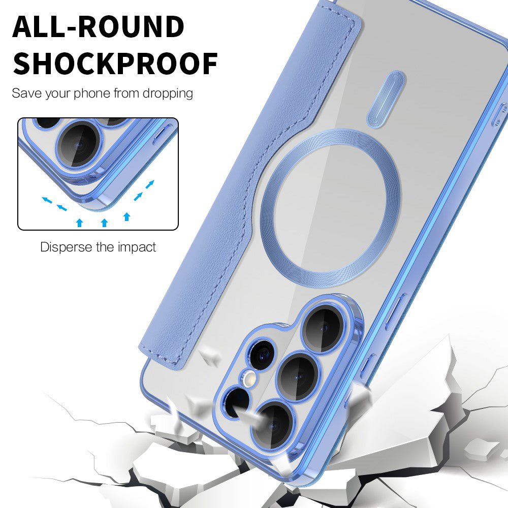 Techsuit Samsung Galaxy S26 Ultra - Θήκη Βιβλίο με MagSafe με Υποδοχές Καρτών και RFID Προστασία - SmartMag Book Case - Light Blue