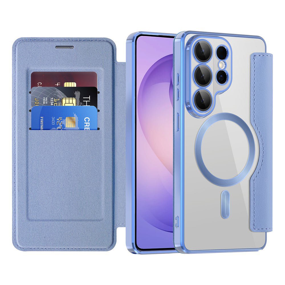 Techsuit Samsung Galaxy S26 Ultra - Θήκη Βιβλίο με MagSafe με Υποδοχές Καρτών και RFID Προστασία - SmartMag Book Case - Light Blue