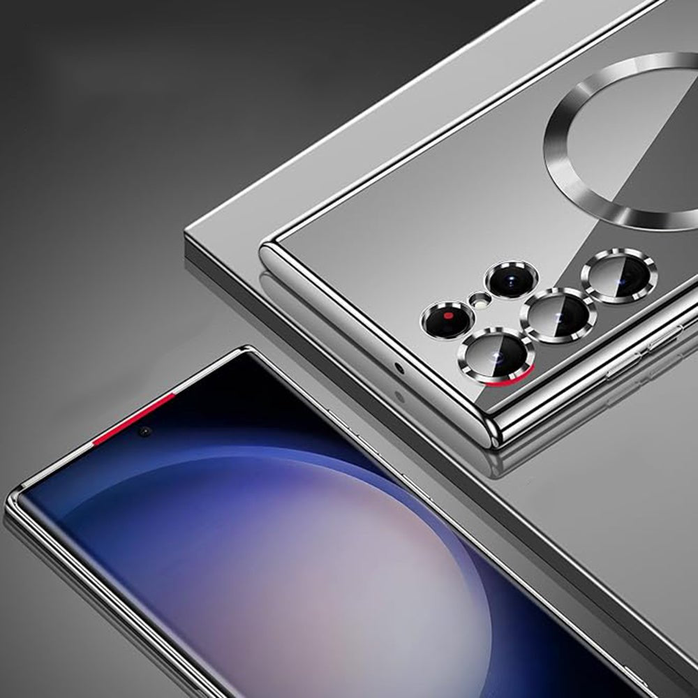 Techsuit Samsung Galaxy S26 Ultra - Θήκη Σιλικόνης - Luxury Crystal MagSafe - Deep Blue / Clear