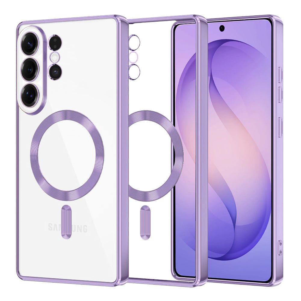 Techsuit Samsung Galaxy S26 Ultra - Θήκη Σιλικόνης - Luxury Crystal MagSafe - Light Purple / Clear