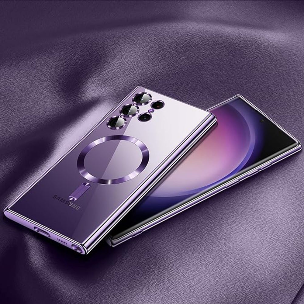 Techsuit Samsung Galaxy S26 Ultra - Θήκη Σιλικόνης - Luxury Crystal MagSafe - Light Purple / Clear
