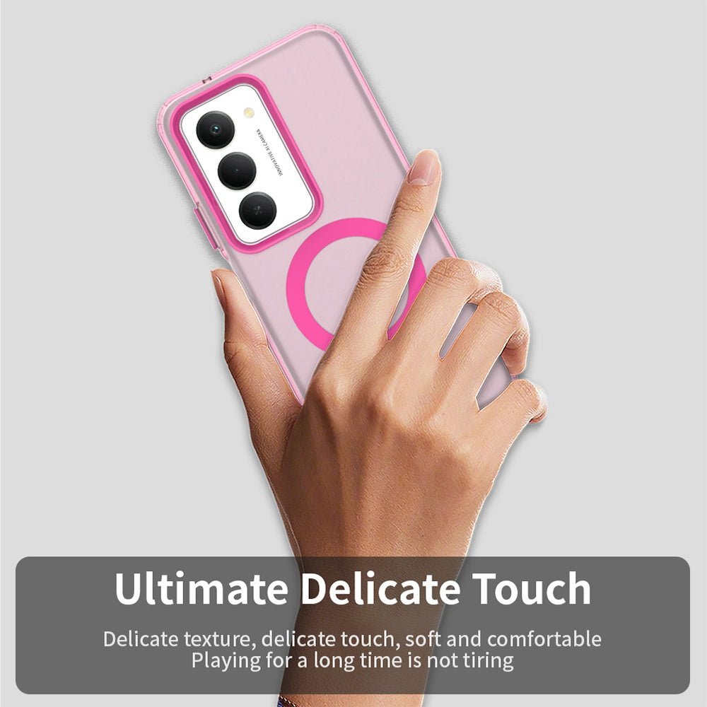 Techsuit Xiaomi Redmi 15 4G / 5G - Σκληρή Θήκη με Πλαίσιο Σιλικόνης και MagSafe - CandyCase MagSafe - Pink